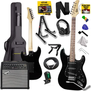 RPH-30BK-50AMP Gül Klavye SSS 50W Amfili Elektro Gitar Seti