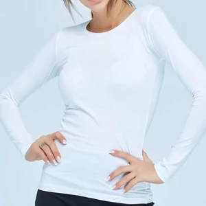 Kadın Uzun Kol Sıfır Yaka Body Bluz