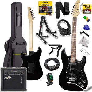 RPH-30BK-25AMP Gül Klavye SSS 25W Amfili Elektro Gitar Seti