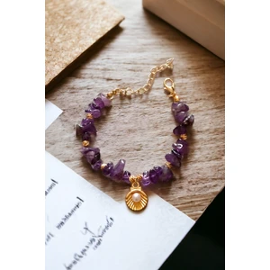 Özel tasarım Doğal taş ametist bileklik