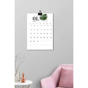 Dekoratif 2024 Duvar Takvimi 32X45CM Metal Kıskaçlı Planlayıcı Takvim