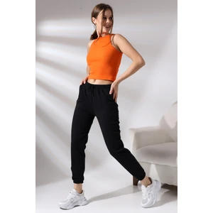 Paçası Lastikli Cepli Eşofman 21473 Siyah