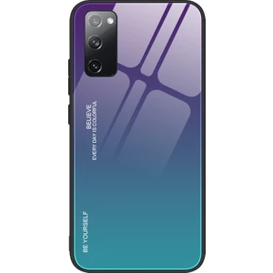 Seashell Digital Samsung Galaxy S20 Fe 4g/fe 5G/S20 LITE/S20 Fe 2022-MAVİ/MAVİ Için Gradyan Temperli Cam Pc Tpu Hibrit Kılıf (Yurt Dışından)