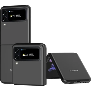 Seashell Digital Samsung Galaxy Z Flip4 Için 5g Cilt Touch Hissed Hissetiyor Ultra Slim Finger Anti-Fingerprint Mat Elektrografta Sert Pc Telefon Kılıfı Kapak Black (Yurt Dışından)