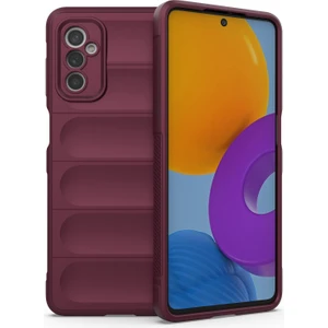 Seashell Digital Samsung Galaxy M52 Için 5g Tpu Şok Geçirmez Anti-Slip Telefon Kılıfı Kesin Kesim Kamera Koruma Guardian-Wine Kırmızı (Yurt Dışından)