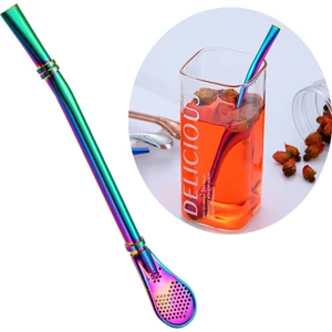 Paslanmaz Çelik Süzgeçli Pipet Kaşık