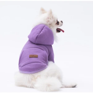 Lila Kanguru Cepli Kedi-Köpek Hoodie- Sweatshirt  Kedi Köpek Kıyafeti