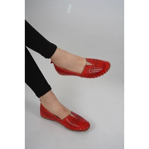 Deri Koyu Kırmızı Kadın Ayakkabı 231220103