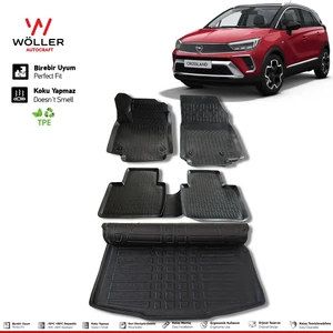 Opel Crossland Paspas Bagaj Havuzu Set 2017 Sonrası 3D Ultraflex Set