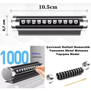Araç Ön Cam Telefon Numarası Şifre Tip Çevirmeli Numaratör Metal Malzeme Kaliteli