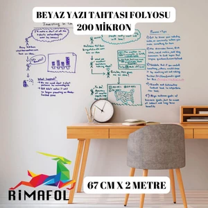 Beyaz Yazı Tahtası Folyosu 67CMX2M 200 Micron