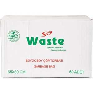 Sa Fresh Sa Waste Büyük Boy Çöp Poşeti 65 x 80 cm 50'li Koli 500 Adet