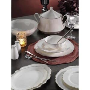 Bone Porselen 85 Parça Yemek Takımı Platin AR34005