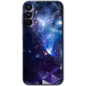 Samsung Galaxy A15 Kılıf Hd Desen Baskılı Kılıf + Kırılmaz Cam - Galaksi