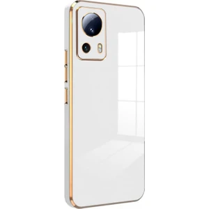 Xiaomi Mi 13 Lite Kılıf Olive Plated Beyaz