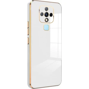 Tecno Camon 16 Kılıf Olive Plated Beyaz