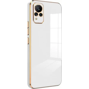 Vivo V21 Kılıf Olive Plated Beyaz