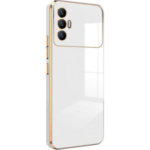 Tecno Spark 8 Pro Kılıf Olive Plated Beyaz