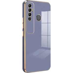 Tecno Spark 7 Pro Kılıf Olive Plated Lavanta Grisi
