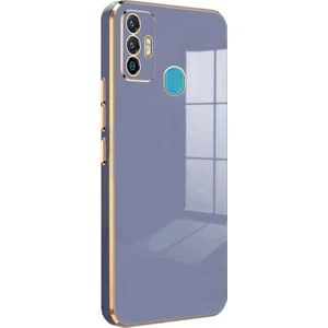Tecno Spark 7t Kılıf Olive Plated Lavanta Grisi