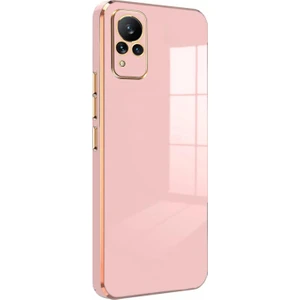 Vivo V21 Kılıf Olive Plated Pembe