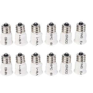 12-Pack E12 - E14 Beyaz Ampul Dönüştürücü LED Lamba Tutucu Lamba Adaptörü Soket Değiştirici Yüksek Kalite (Yurt Dışından)