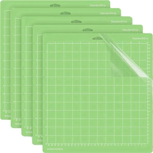 5 Adet Kesme Mat Hafif Kavrama Cricut One/air/air2&air 3'ü Keşfedin/maker&maker 3, Kapitone Kesme Paspasları 12X12 Inç-Yeşil (Yurt Dışından)