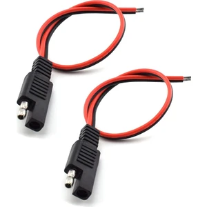 2 Adet 18AWG Sae Uzatma Kablosu 2-Pin Sae Hızlı Bağlantı Kesme Fişi 10A Güneş Paneli Sae Fiş Tel 1FT/30CM (Yurt Dışından)