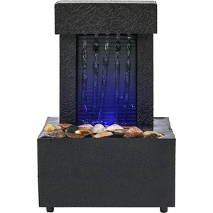 Çakıl Taşı Meditasyon Kemeri LED Aydınlatma Yatıştırıcı Masaüstü Çeşmesi, Kapalı Şelale Minyatür Yaşam (Yurt Dışından)