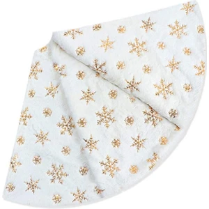 Beyaz Noel Ağacı Etek Kalın Polyester Noel Ağacı Mutlu Dekorasyon Süsleme Yeni Yıl Ev Sahne Düzeni Dekor-A (Yurt Dışından)