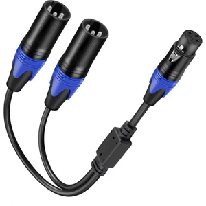 Xlr Ayırıcı Kablo, 1 Xlr Dişi 2 Xlr Erkek Y Kablo Dengeli Mikrofon Ayırıcı Kablosu Ses Adaptörü 1 Paket (Yurt Dışından)