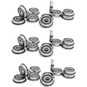 30 Adet F695-2RS Rulman 5X13X4MM Flanşlı Minyatür Sabit Bilyalı Rulmanlar F695RS Voron Mobius 2/3 3D Yazıcı (Yurt Dışından)