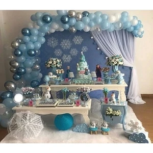 Papatya Süs Evi Frozen Elsa Anna Balon Zincir Seti Balon Elsa Anna Doğum Günü Için Balon Zincir Paketi