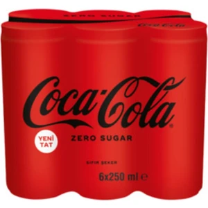 Coca Cola Şekersiz Kutu 6X250 ml
