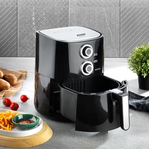 Thermochef Manuel Airfryer/Sıcak Hava Fritözü-Siyah