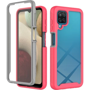 Seashell Digital Samsung Galaxy A12-PINK Için Pet Screen Koruyucu ile 3 Tam Kapsamlı Koruma Pc+Tpu Koruyucu Kılıf (Yurt Dışından)