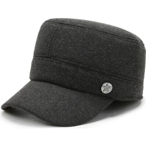 Orta Yaşlı ve Yaşlı Erkek Şapkası Kış Baba Kulak Koruyucu Düz Kapak Artı Büyükbabayı Tutmak Için Kadife Kalın Sivri Şapka Yaşlı Adam Pamuklu Şapka Gri Ayarlanabilir (Yurt Dışından)