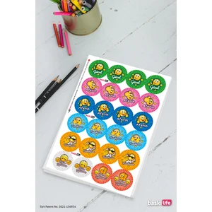 Baskı Life Ödev Etiket  Sticker Öğretmen Aferin Harikasın Etiketleri 210'LU
