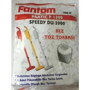 Fantom P1200 Pratik Süpürge Uyumlu Bez Toz Torbası (4 Adet)