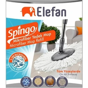 Spingo Yeni Nesil Pratik Mikrofiber Döner Başlıklı Mop BEZ1X4 Adet