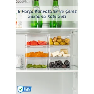 Nandy Home 6 Parça Kahvaltılık ve Çerez Saklama Kabı