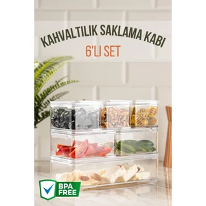 Nandy Home 6'lı Clear Kahvaltılık Saklama Kabı Seti
