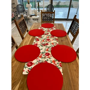 Karam Home Nar Desen Runner Supla Takım