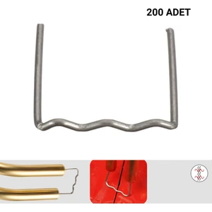 200 Adet 0,8 mm Düz Tip Dalgalı Kaynak Zımba Teli