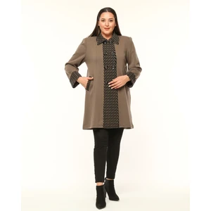 Triko Çelik Örgü Büyük Beden Cardigan Kadın Kap Uzun Kalın Hırka