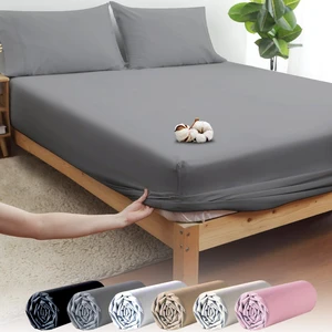 Vionel Home Gri Pamuklu Ranforce Tek Kişilik Lastikli Çarşaf + 1 Yastık Kılıfı 90 x 200