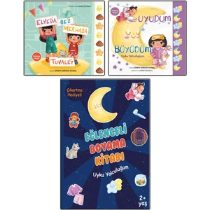 Elveda Bez Merhaba Tuvalet - Uyudum Büyüdüm - Eğlenceli Boyama Kitabım 3'lü Set