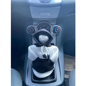 Detay Deri Direksiyon Vites Polar Siyah-Beyaz   Taraftar Beşiktaş Vb. Araç Içi Aksesuar Vites