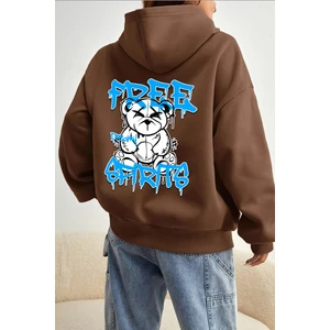 Uygun Tarz Free Grafiti Sırt Baskılı Sweatshirt