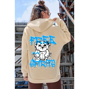 Uygun Tarz Free Grafiti Sırt Baskılı Sweatshirt